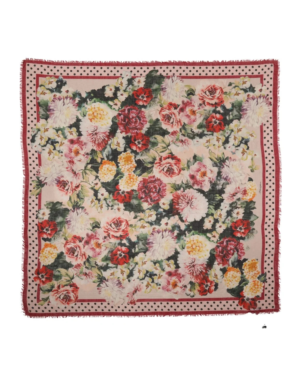 Dolce & Gabbana — Dolce & Gabbana Floral Print Square Stole 133cm X 133cm Scarf — Accessory — resale