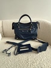 Balenciaga — Authentic Balenciaga Metallic Edgy Vello Bule Mir — Handbag — resale