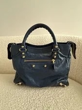 Authentic Balenciaga Metallic Edgy Vello Bule Mir 2