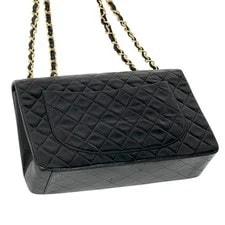 Chanel Large Matelasse Single Flap Chain Coco Mark Double Chain Lea 2