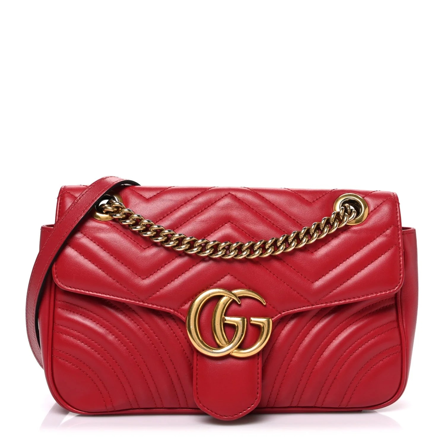 Gucci — Matelasse Small GG Marmont Hibiscus — Handbag — resale