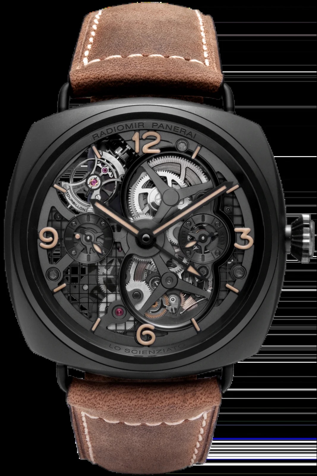 Worldofluxuryus — Panerai Radiomir Lo Scienziato Tourbillon GMT Ceramic — Watch — resale