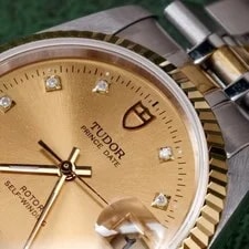 Tudor Champagne Dial 10-Diam Prince Date 74033 Automatic 34mm 3