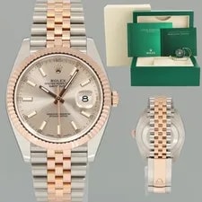 Rolex — Rolex DateJust 41 126331 Sundust Rose Gold Two-Tone Jubilee Box — Watch — resale