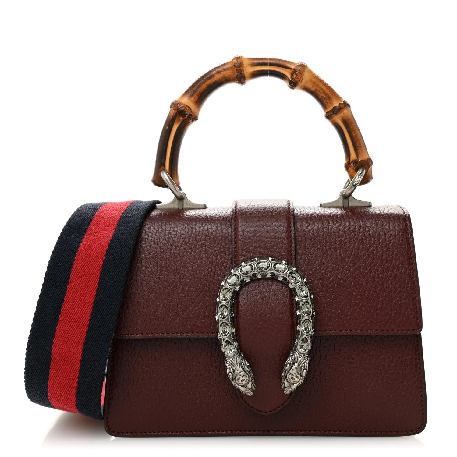 Gucci — Dollar Web Mini Dionysus Bamboo Top Handle Black Diamond — Handbag — resale