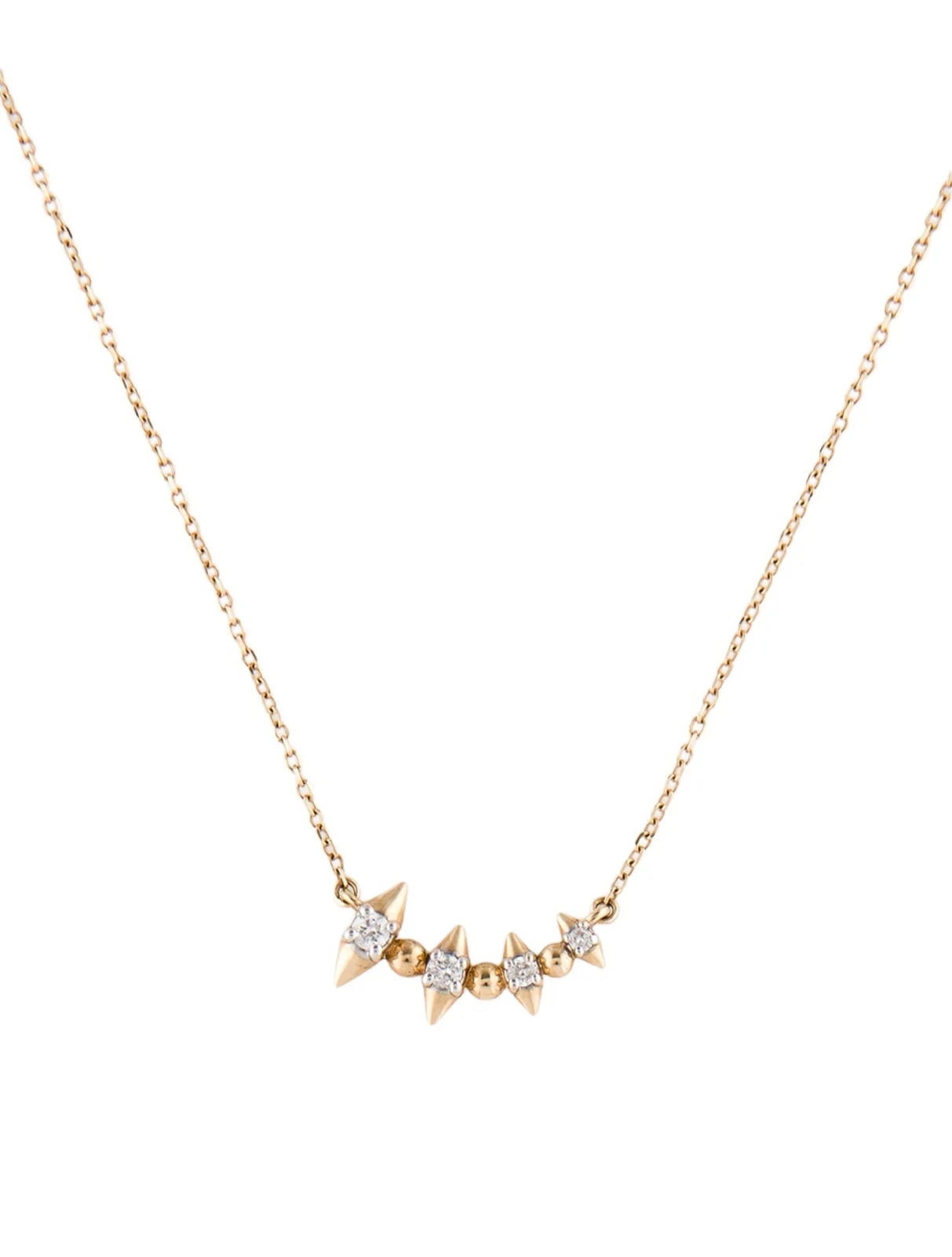 Adina Reyter — 14K London Spike Curve Pendant Necklace — Jewelry — resale