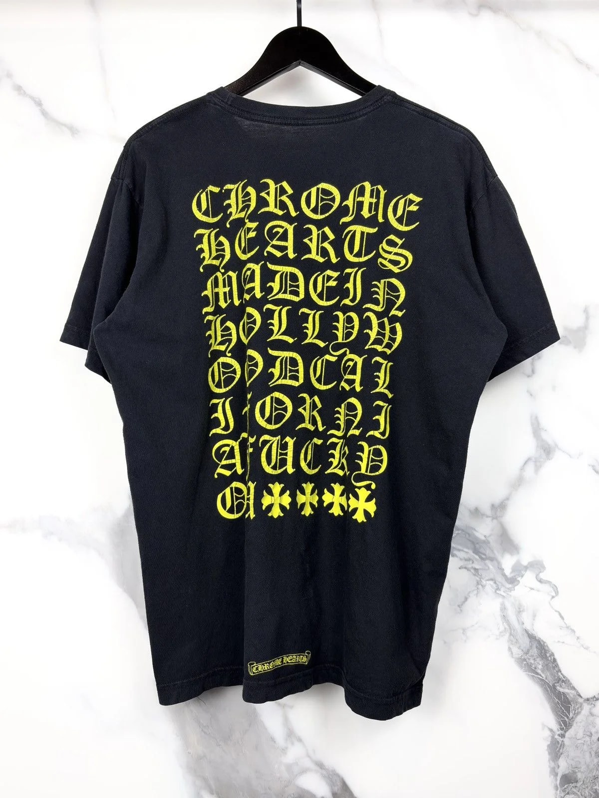 Chrome Hearts — Hearts Eye Chart Horseshoe Logo Pocket Tshirt — streetwear — resale
