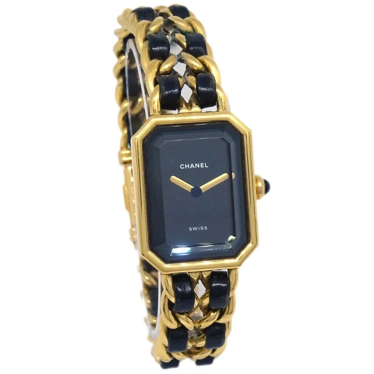 Chanel — Chanel Premiere Rock Quartz Plated Metal and Leather — Watch — resale