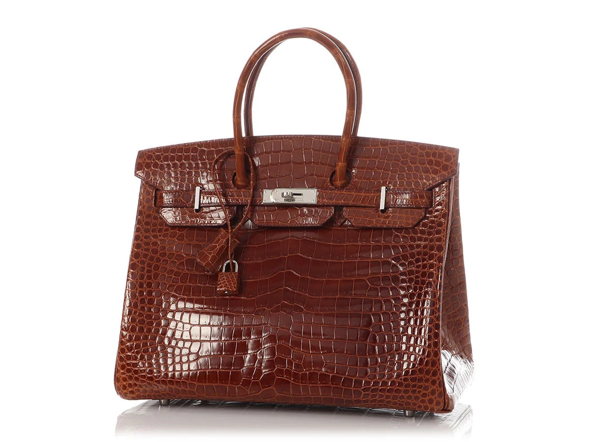 Hermès Miel Shiny Porosus Birkin 35 2