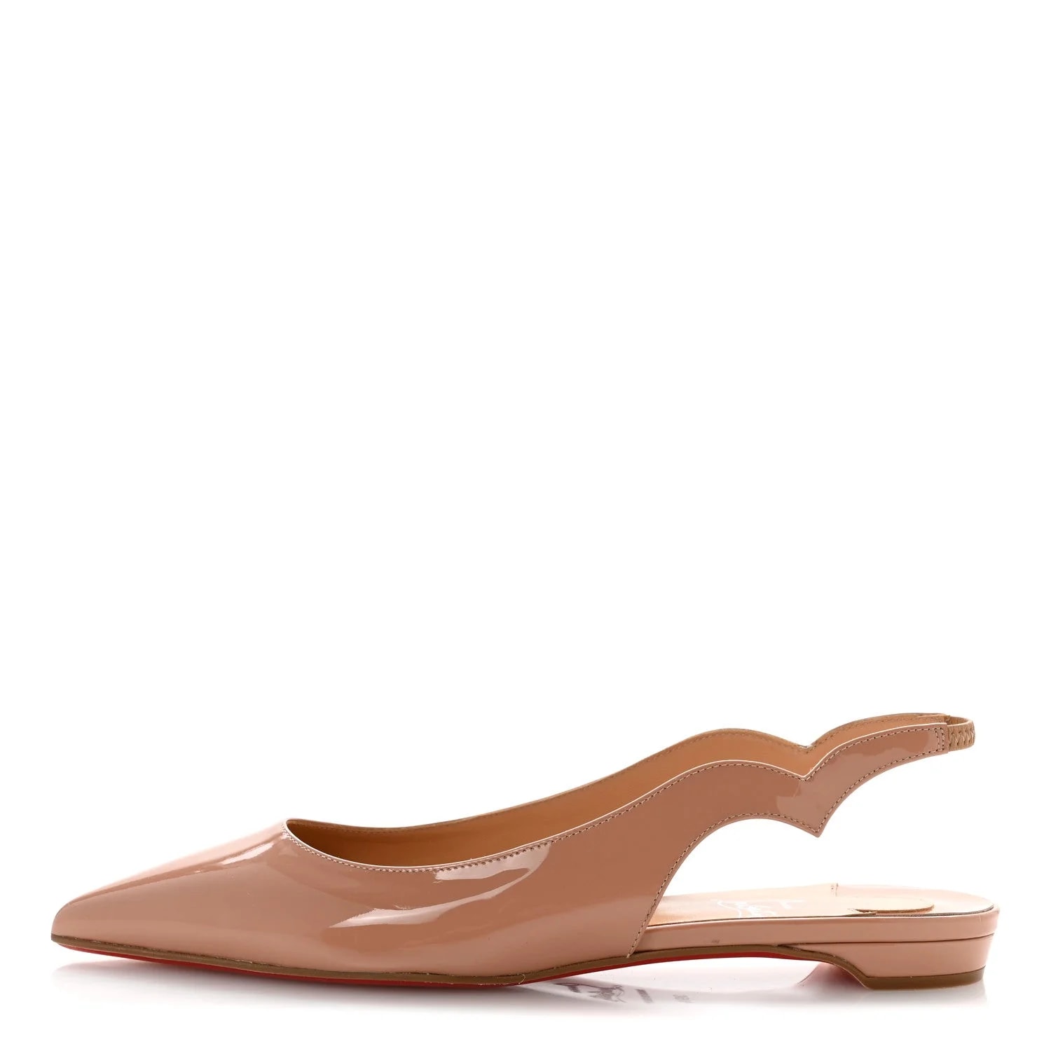 Christian Louboutin — Chickita Slingback 39.5 Nude — Designer Shoe — resale