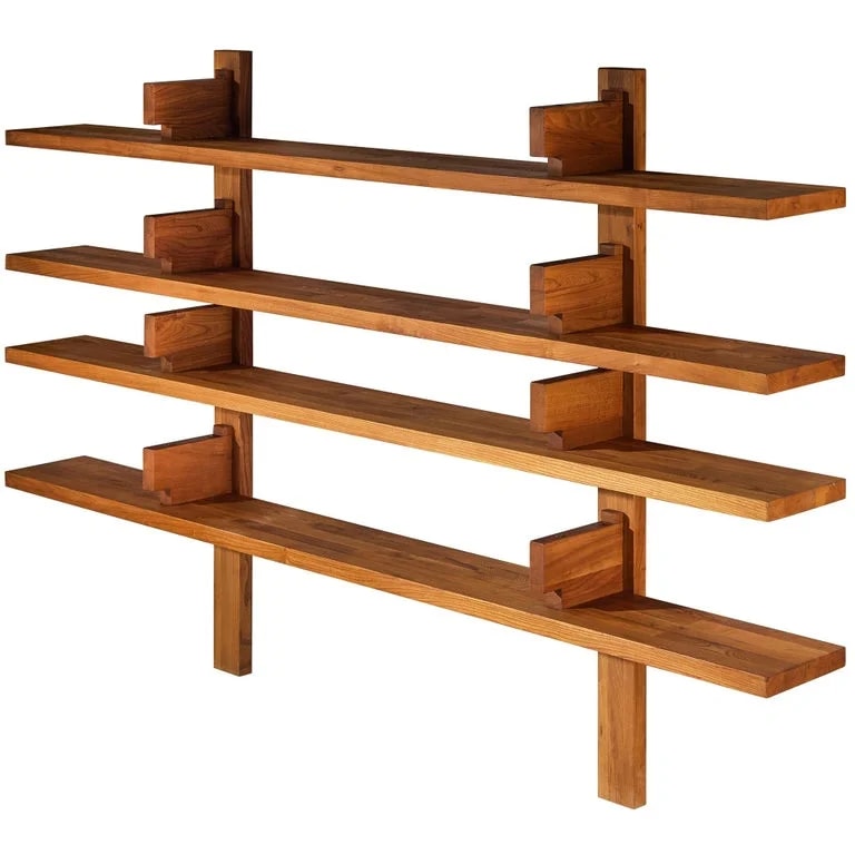 Pierre Chapo — Early Pierre Chapo 'B17C' Bibliothèque in Solid Elm 284 Cm / 111.81 In. — Furniture — resale