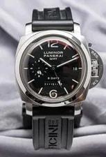 Panerai 233 Luminor 8 Days GMT $12K Msrp Black Dial PAM00233 PAM233 PAM 00233 2