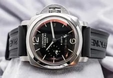 Panerai 233 Luminor 8 Days GMT $12K Msrp Black Dial PAM00233 PAM233 PAM 00233 4