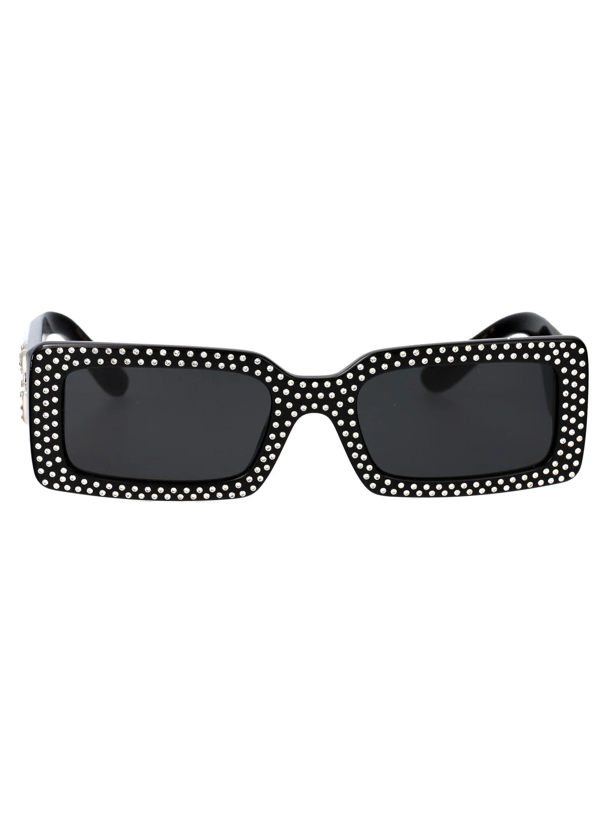 Dolce & Gabbana — Dolce & Gabbana 0dg4447b Studded Rectangular Sunglasses — Acetate — Accessory — resale