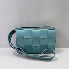 Auth Bottega Veneta Cassette Crossbody Tiffany Blue Intreccio 2