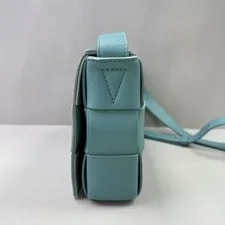 Auth Bottega Veneta Cassette Crossbody Tiffany Blue Intreccio 4