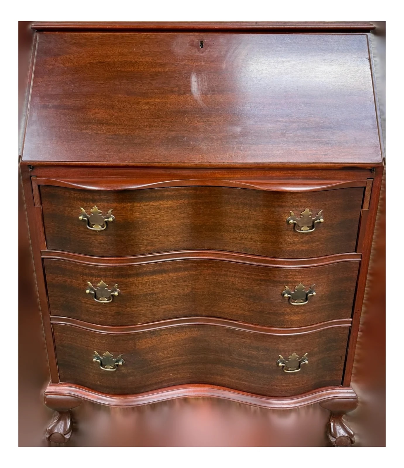 Chippendale Style Slant Front Fall Front Secretary — Furniture — resale