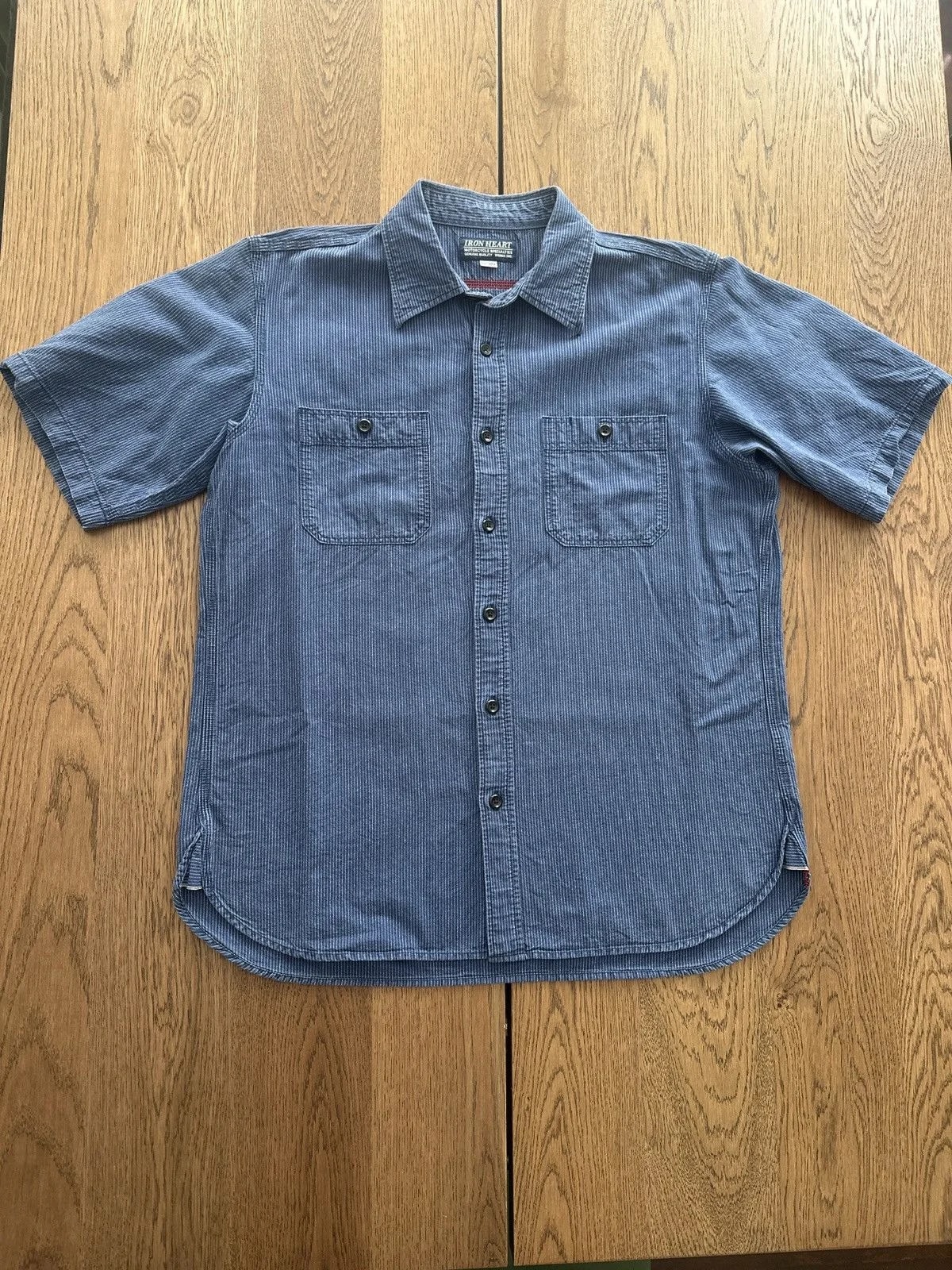 IHSH-420-PIN 5oz Selvedge Ox Cloth Short Sleeved Work Shirt — streetwear — resale