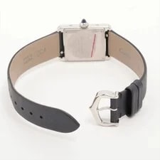 Cartier Tank Mast SM W4TA0016 SS & Leather QZ Silver-Face 4