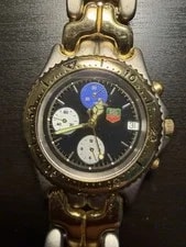 Fake! TAG Heuer S/el Quartz Chronograph Water Resistant Two-Tone SS Bracelet 2
