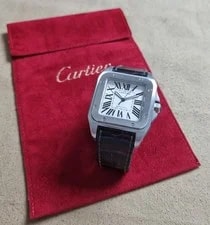 Cartier 2656 Santos 100 XL 38mm White Roman Numeral Dial Good Condition 3