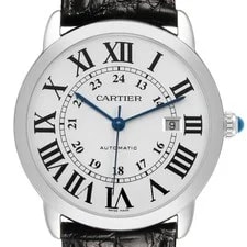 Cartier — Cartier Ronde Solo XL Silver Roman Dial Steel W6701010 Papers — Watch — resale