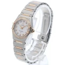 Omega Constellation Mini 12P Diamond Bezel Quartz From Japan 2