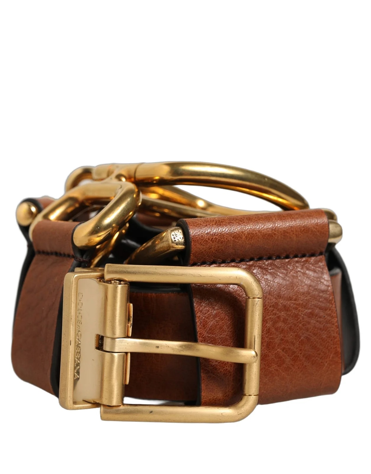 Dolce & Gabbana — Dolce & Gabbana Metal Rings Buckle Belt — Accessory — resale