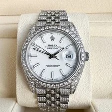 Rolex — Rolex Datejust Diamonds 41mm Iced Out 2025 Unworn Brilliant-cut Diamonds 126300 — Watch — resale