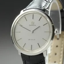 [Exc+5] 1986 Omega de Ville Cal.1378 Quartz Silver Gold 32mm 2