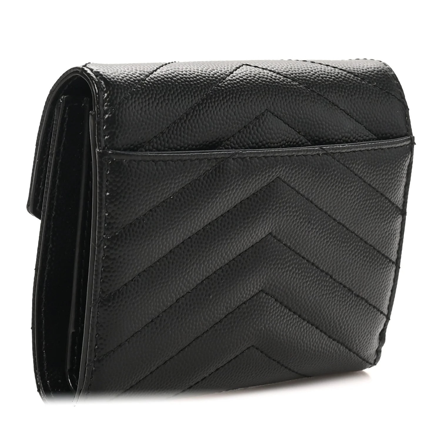 Grain de Poudre Chevron Compact Tri Fold Wallet 3
