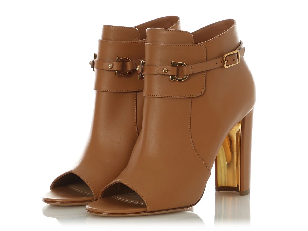Ferragamo Open-Toe Booties 3