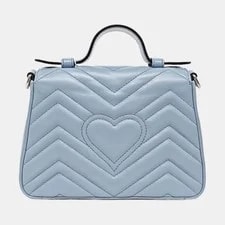 Auth Gucci GG Marmont Chevron Handle Crossbody 4