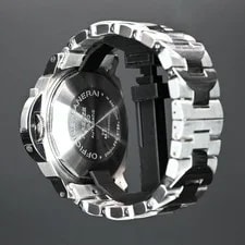 Panerai Luminor Marina 40mm Black Dial Steel Bracelet PAM00050 2003 B&P 4