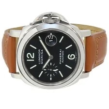 Panerai — Panerai Luminor Marina PAM00104 SS Leather Black Automatic S 41100104547 Use — Watch — resale