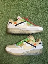 Size 8.5 Preowned Air Max 90 Off-White AA7293-100 4