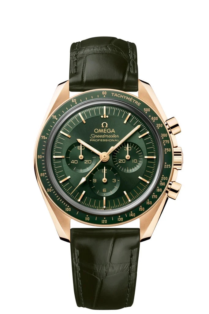 Worldofluxuryus — Omega Speedmaster Moonwatch Professional Chronograph 18K Moonshine™ Gold & Ceramic — Watch — resale