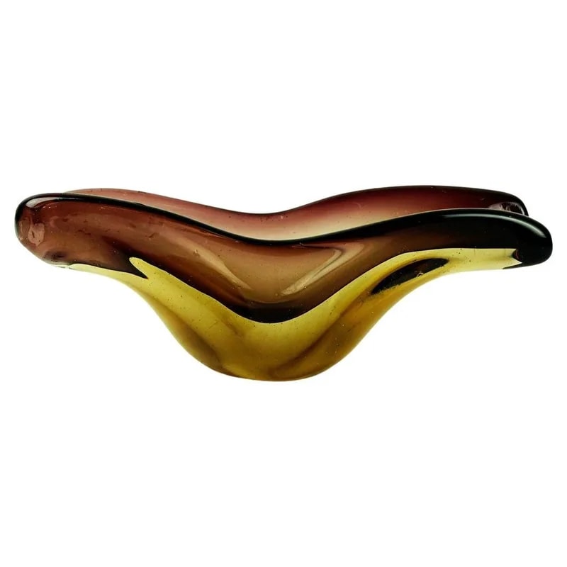 Brown Sommerso Glass Bowl by Flavio Poli for Seguso Murano, Italy — decorative_object — resale