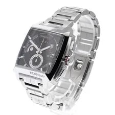 TAG Heuer Monaco LS CAL2110 41mm SS Black Dial Automatic Chronograph Date #C059 2