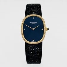 Patek Philippe — Patek Philippe Ellipse 18k Yellow Gold Blue Diamond Dial Manual Wind 3849 — Watch — resale