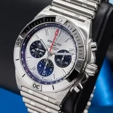 2026 Breitling Chronomat B01 42 Chronograph Silver Dial AB0158101A1A1 3