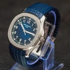 Patek Philippe Aquanaut 5168G Aquanaut Blue White Gold Rubber Strap Complete Set 3