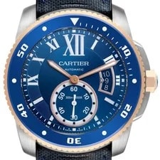 Cartier — Cartier Calibre Diver Steel Rose Gold Blue Dial W2CA0008 — Watch — resale