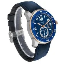 Cartier Calibre Diver Steel Rose Gold Blue Dial W2CA0008 3