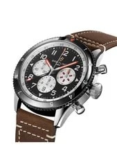 Unworn New 2026 Breitling Super Avi Black Dial Leather YB04451A1B1X1 2