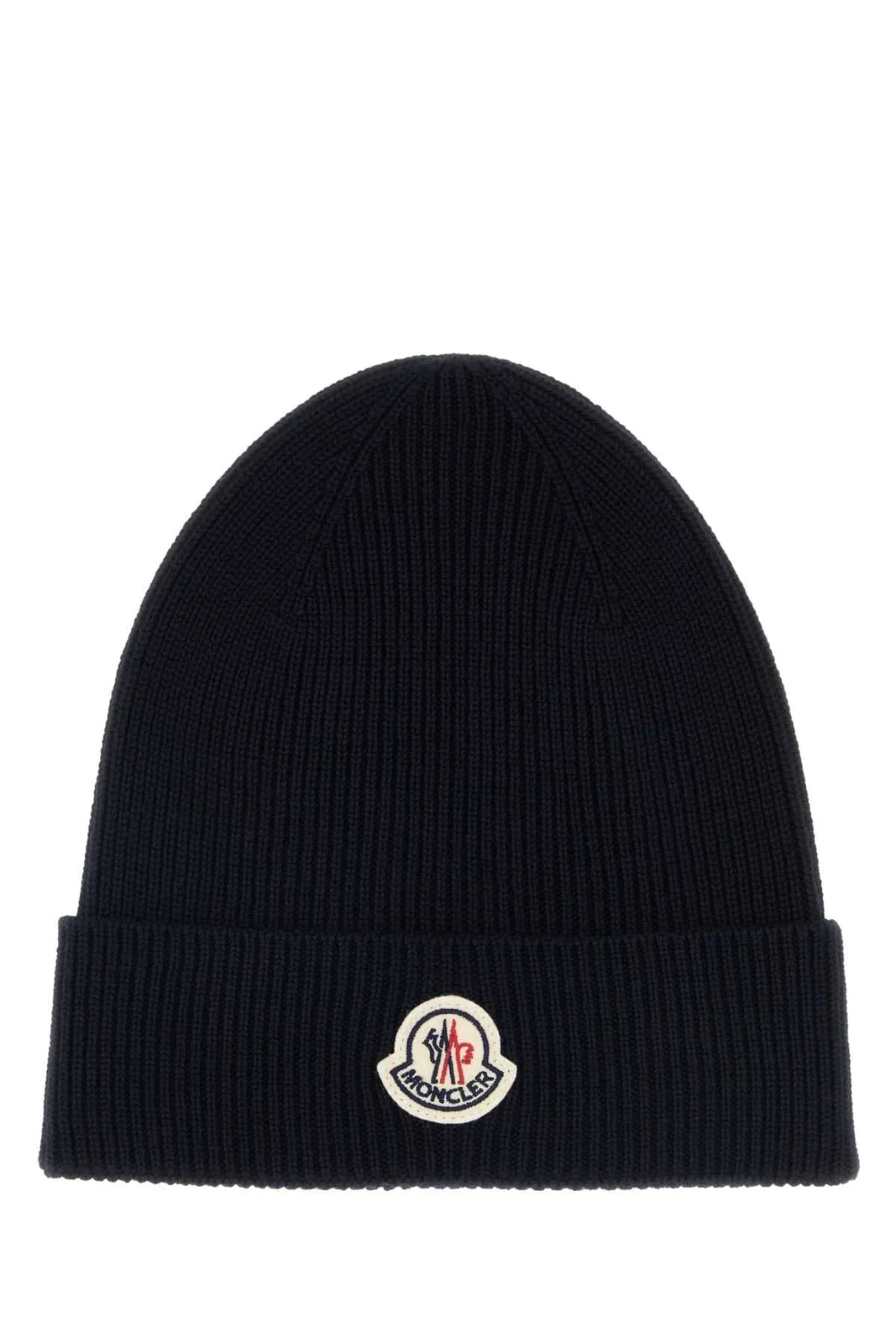 Moncler — Moncler Hat Virgin Ribbed Beanie — Exterior: Beanies — Accessory — resale