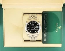 Rolex — 2020 Rolex Datejust 126300 Black Dial SS Jubilee With Papers 41mm — Watch — resale