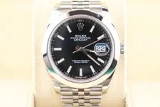 2020 Rolex Datejust 126300 Black Dial SS Jubilee With Papers 41mm 2