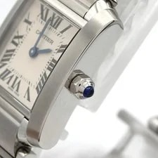 Authentic Cartier Tank Française SM W51008Q3 Stainless Steel Quartz #270-00... 3