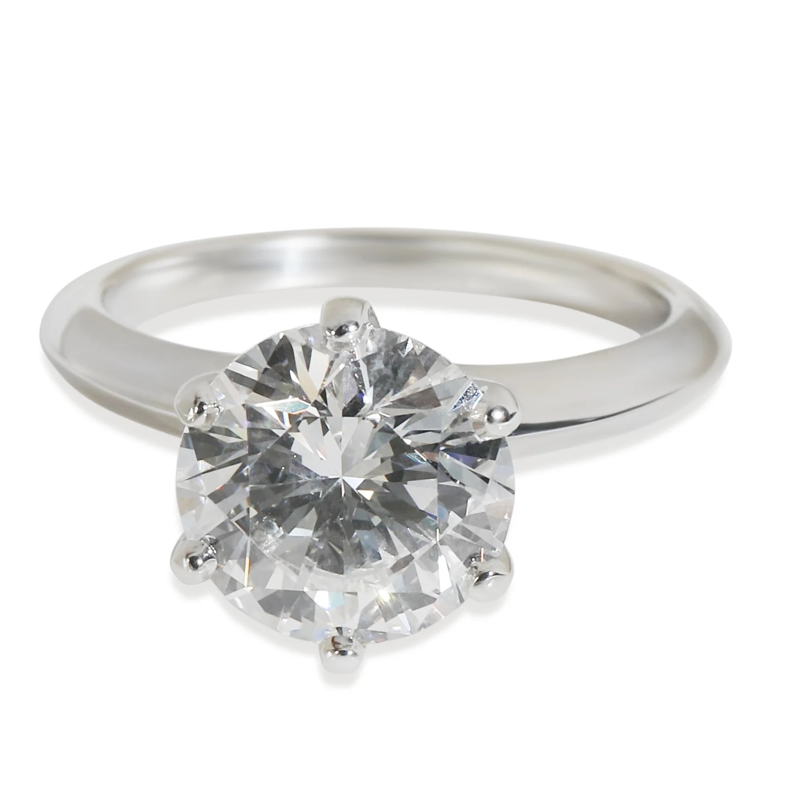 Tiffany & Co. 2.56 Ct Round Brilliant Engagement Ring 950 2